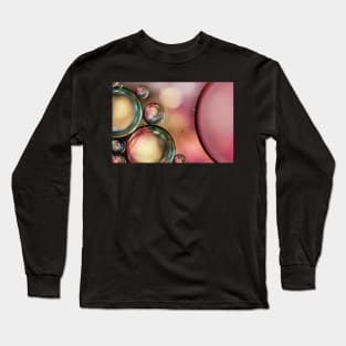 Bubble Abstract with Pink Sparkle Long Sleeve T-Shirt